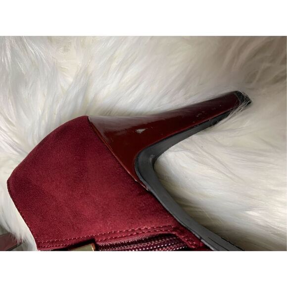 Liz Clairborne wine red color heels size 9.5 - Picture 3 of 6